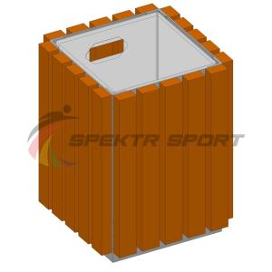 Купить Урна металлическая в деревянной обрешетке SP МФ400 в Сухиничах 